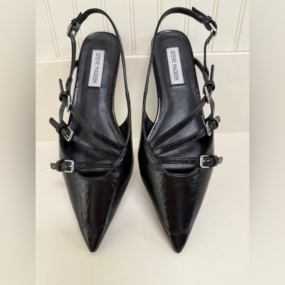 Steve Madden Black Strappy Heels